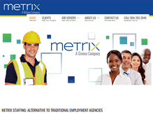 Tablet Screenshot of metrixstaffing.com
